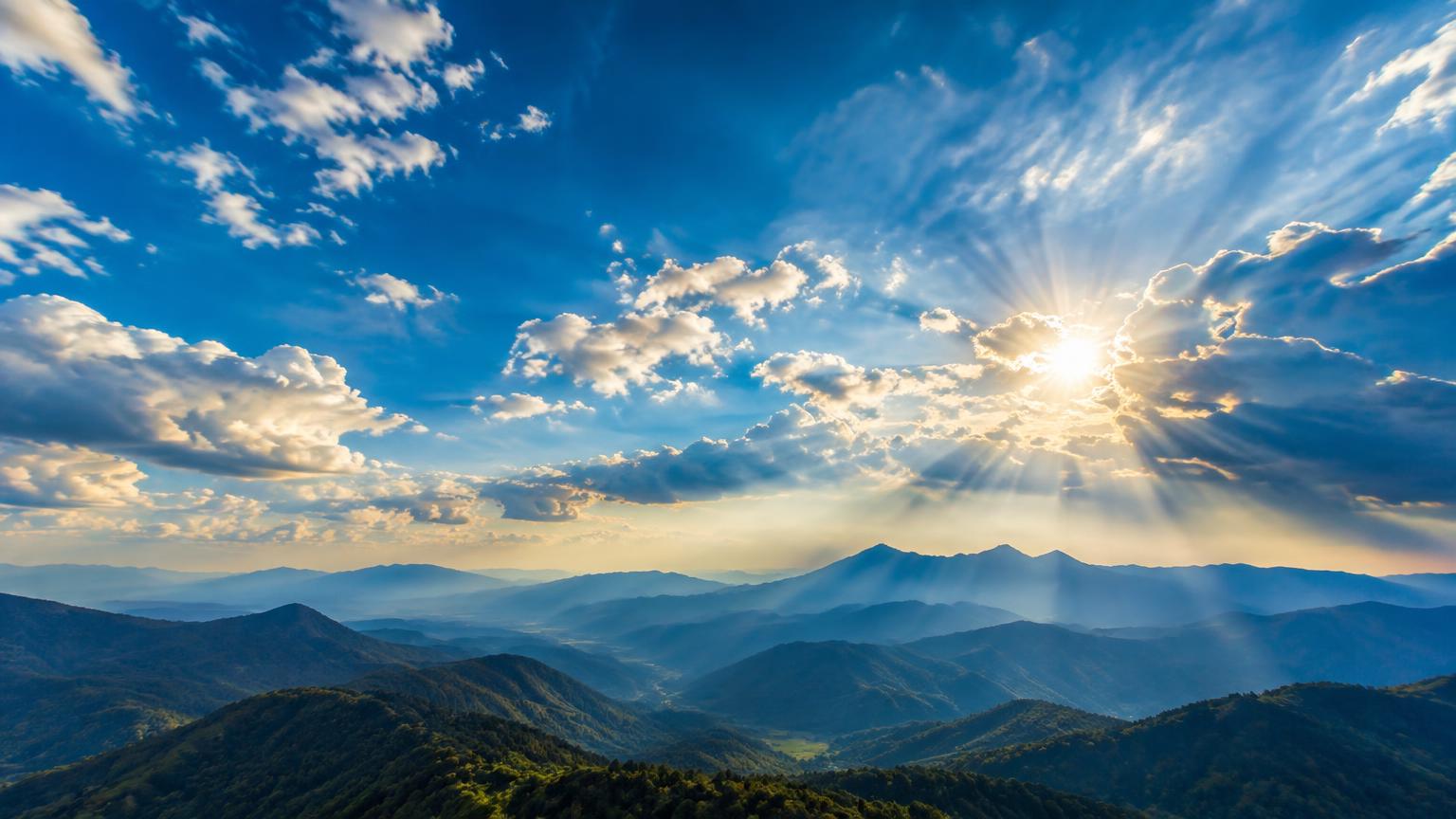 Sky over mountains